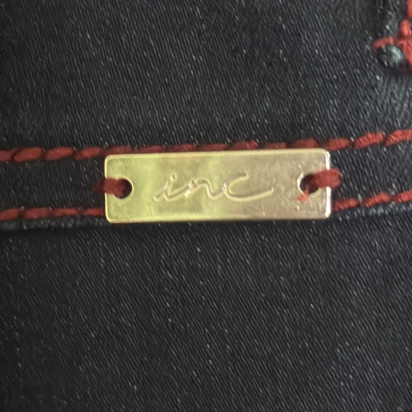 Inc Denim Dark Blue Flare Leg Curvy Fit Jeans Everyday Casual Lightweight Size 8 - Picture 13 of 13